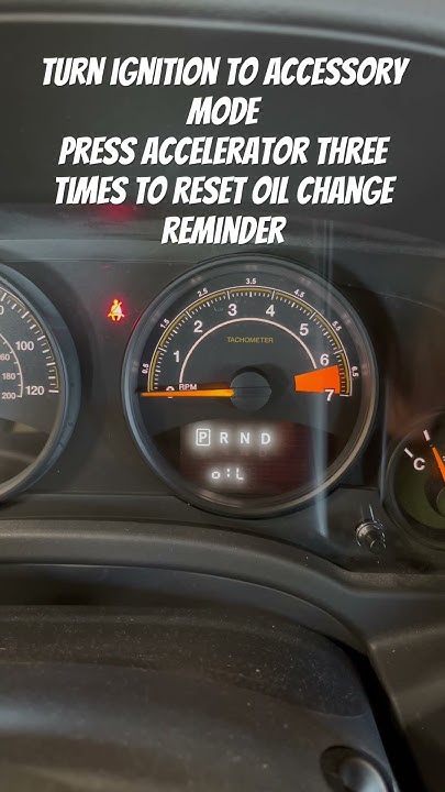 2016 Jeep Patriot Oil Change Reminder Reset Procedure #shortfeed #