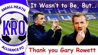 Relegated But Appreciated: Why Gary Rowett Will Always Be Welcome at Birmingham City #61