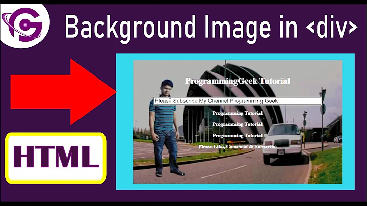 How To Add Background Image In Div In HTML Using CSS | ProgrammingGeek