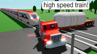 I drove a TRUCK on Roblox BUT a HIGH SPEED TRAIN Hits screenshot 4