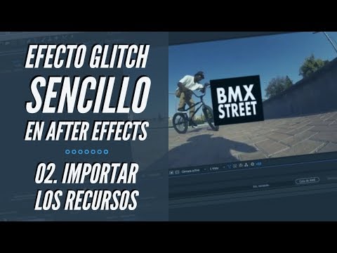 Miniatura: 02 Crear efecto glitch sencillo en After Effects (Importar materiales)