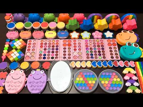 RELAXING SLIME WITH CLAY VS MAKEUP VS GLITTER ! Mixing Random Things Into Slime