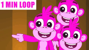 🐒 1 Min Loop REMIX – Five Little Monkeys | Catchy Fun Nursery Rhyme Variations 🎵 @MonkeyRhymesHub