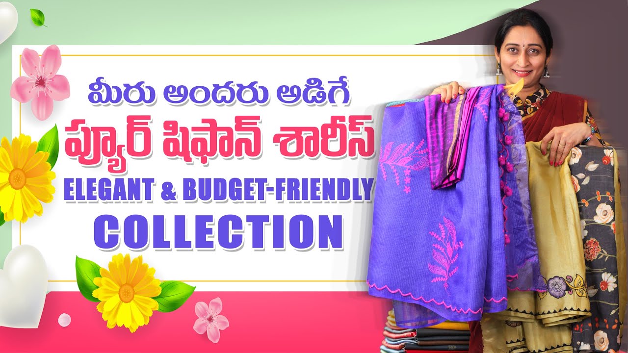 Elegant Pure Chiffon Sarees  Latest Designer Saree Collection 2025 