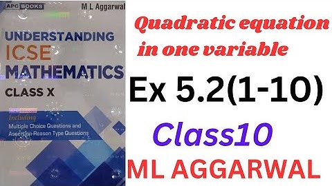 ICSE Class 10 | Understanding Mathematics | Ex 5 .2| Equations in One Variable | ML Aggarwal |