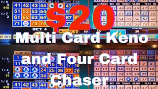 Playing $20 on Multi Card Keno with a Four Card chaser at Silverton Casino  Las Vegas