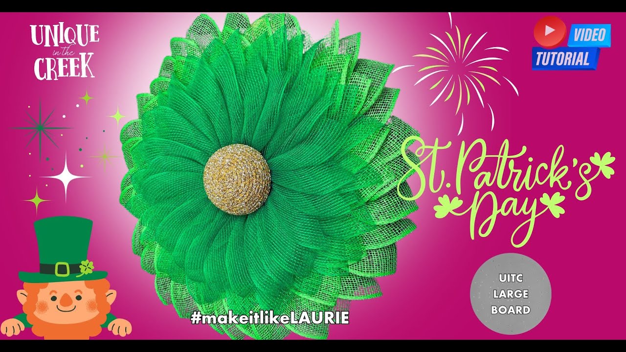 Венок ко Дню Святого Патрика | Большая доска «Уникальный в ручье» | Мастер-класс