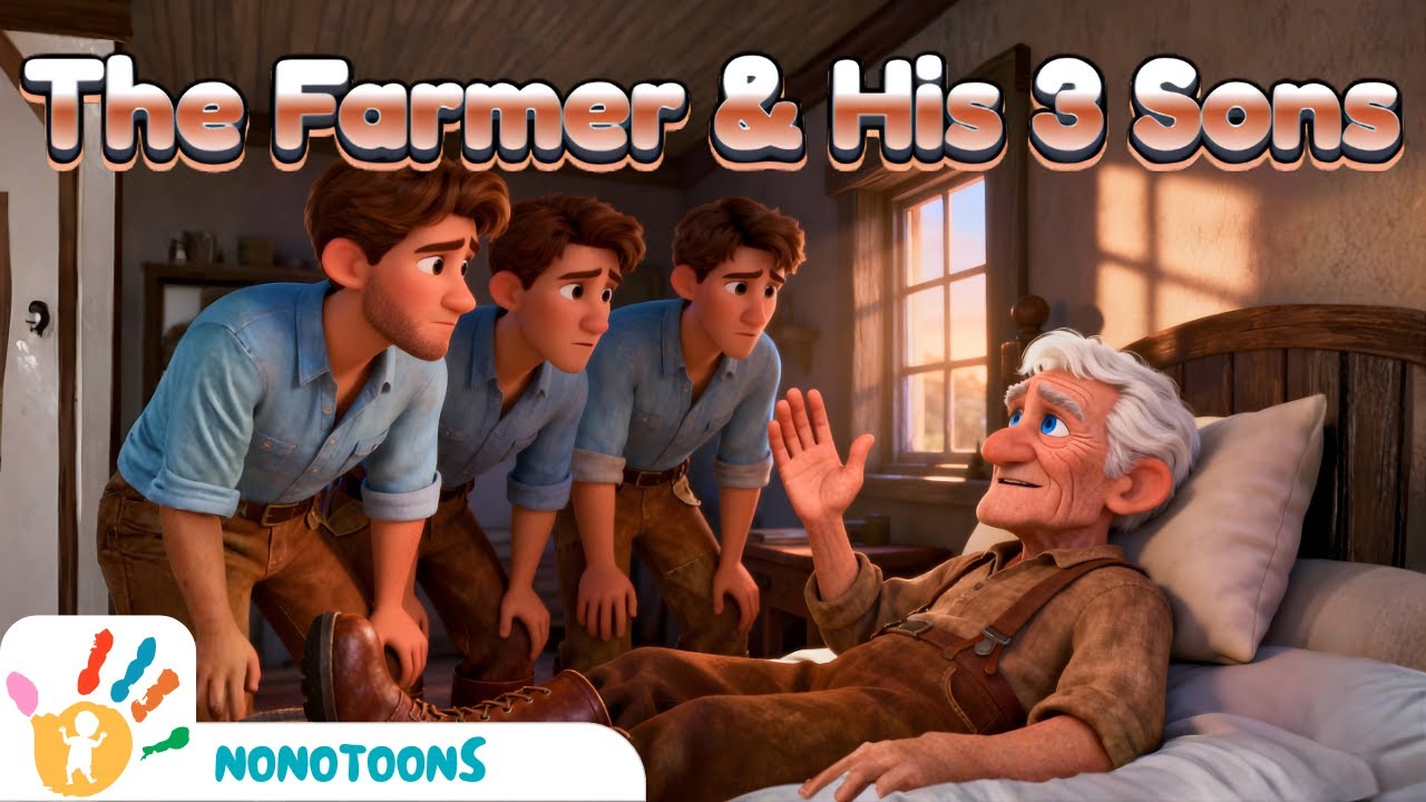The Farmer and His Three Sons | Hard Work Moral Story for Kids in ...