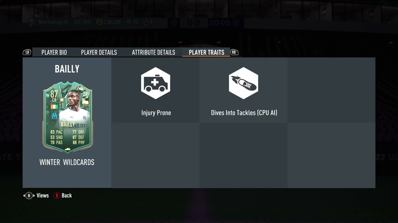 87 Eric Bailly Winter Wildcards SBC FIFA 23