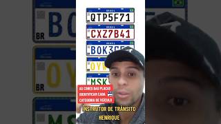 AS CORES DAS PLACAS IDENTIFICAM CADA CATEGORIA DE VEICULO PLACASDECARRO VEICULO 