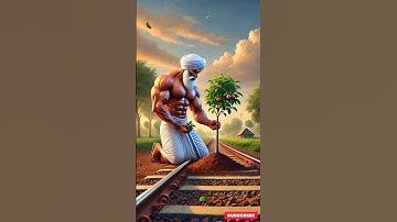 The farmer plants an apple tree by the railway track|| #ai #shorts #short #farmar #viral #aivideo