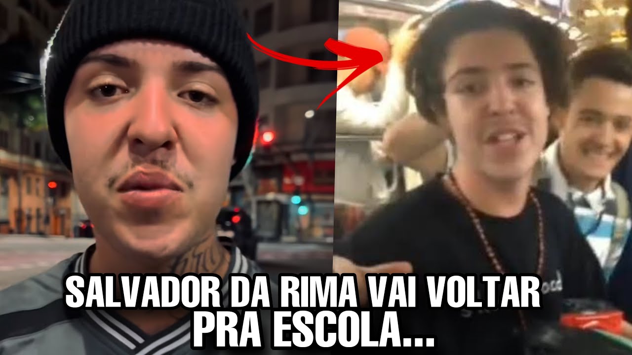 SALVADOR da RIMA volta pra ESCOLA e FAZ revelação depois de 3 ANOS ...