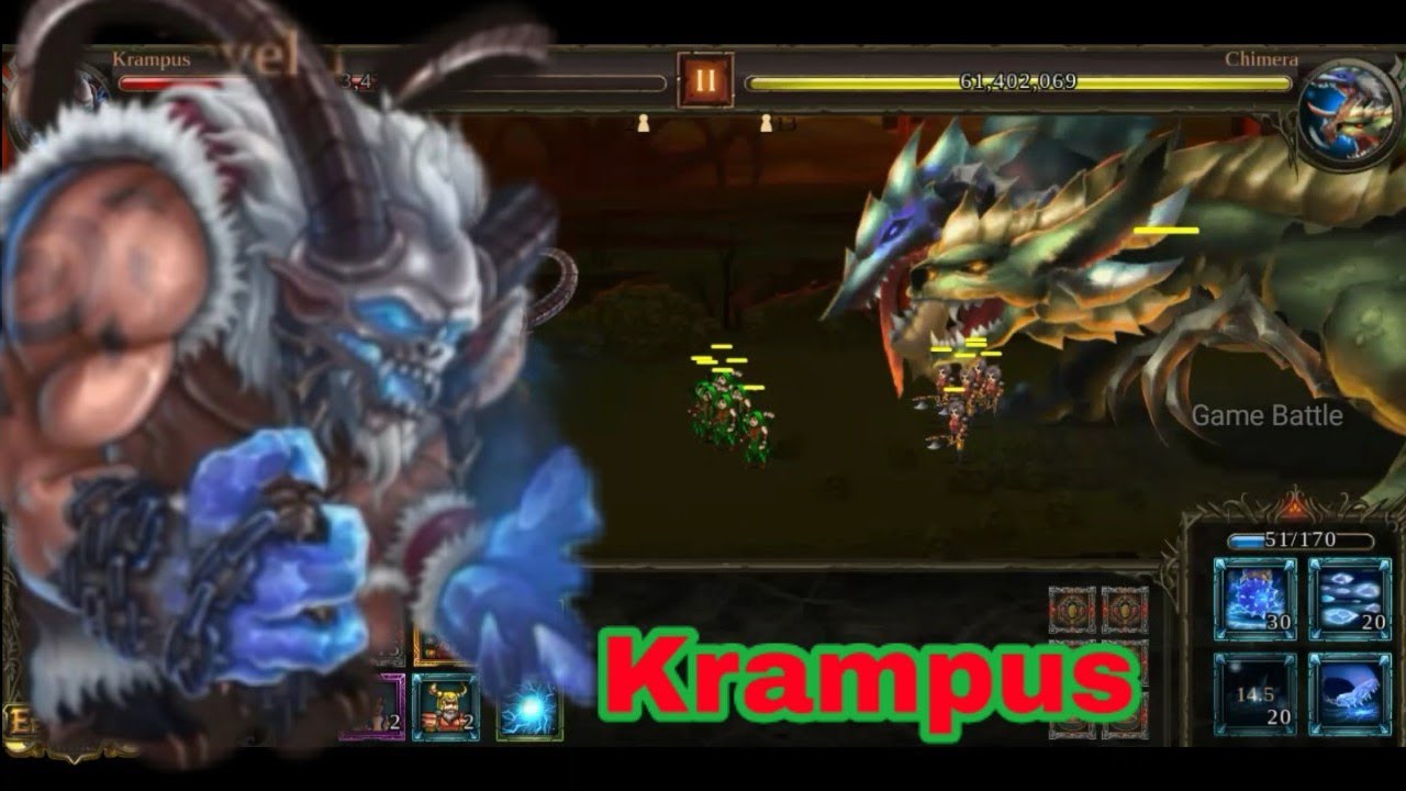 Krampus vs chimera, super bosses[ Epic Heroes War]