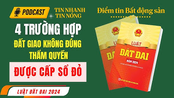 Cấp sổ đỏ đất giao không đúng thẩm quyền | Điều 140 - Luật đất đai năm 2024