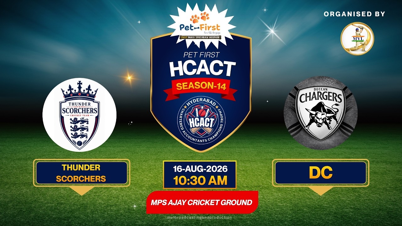 PET FIRST HCACAT SEASON - 14 | THUNDER SCORCHERS  v/s  DC