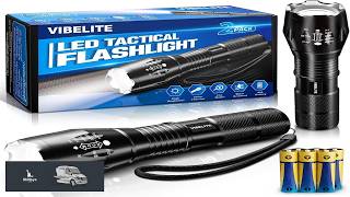 LED Flashlight High Lumens 5 Modes Zoomable Waterproof Tactical Flashlight for Hiking