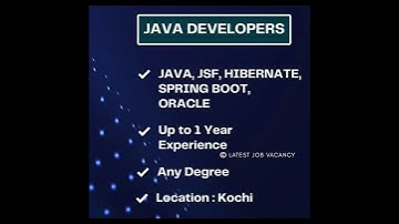 JAVA developer jobs | oracle jobs | kochi jobs | IT jobs| developer jobs|
