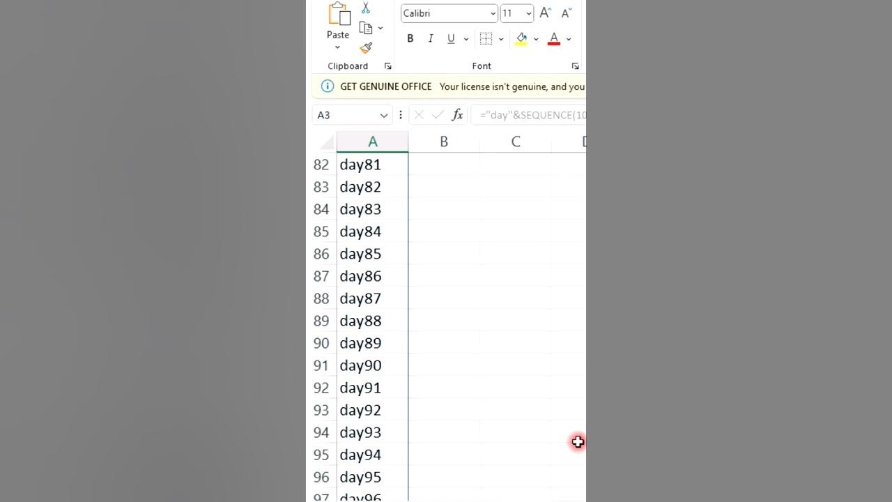 Excel formula day automatic cell short tranding formula youtube