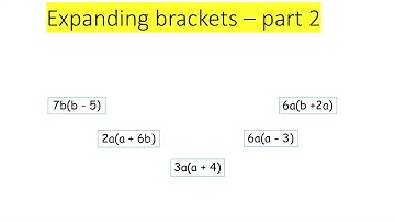 Lesson 3.2: Expanding single brackets; part 2