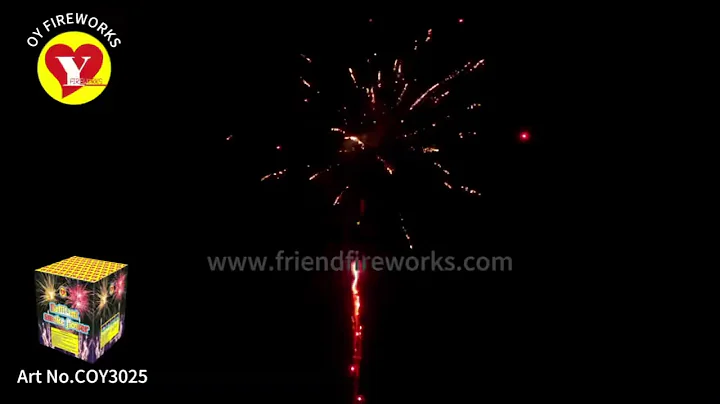 Art No: COY3025    1.2 inch 25 Shots Cake Fireworks From Liuyang Factory