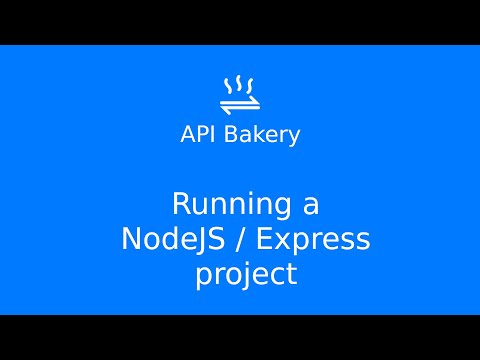 Running a Node project created with API Bakery