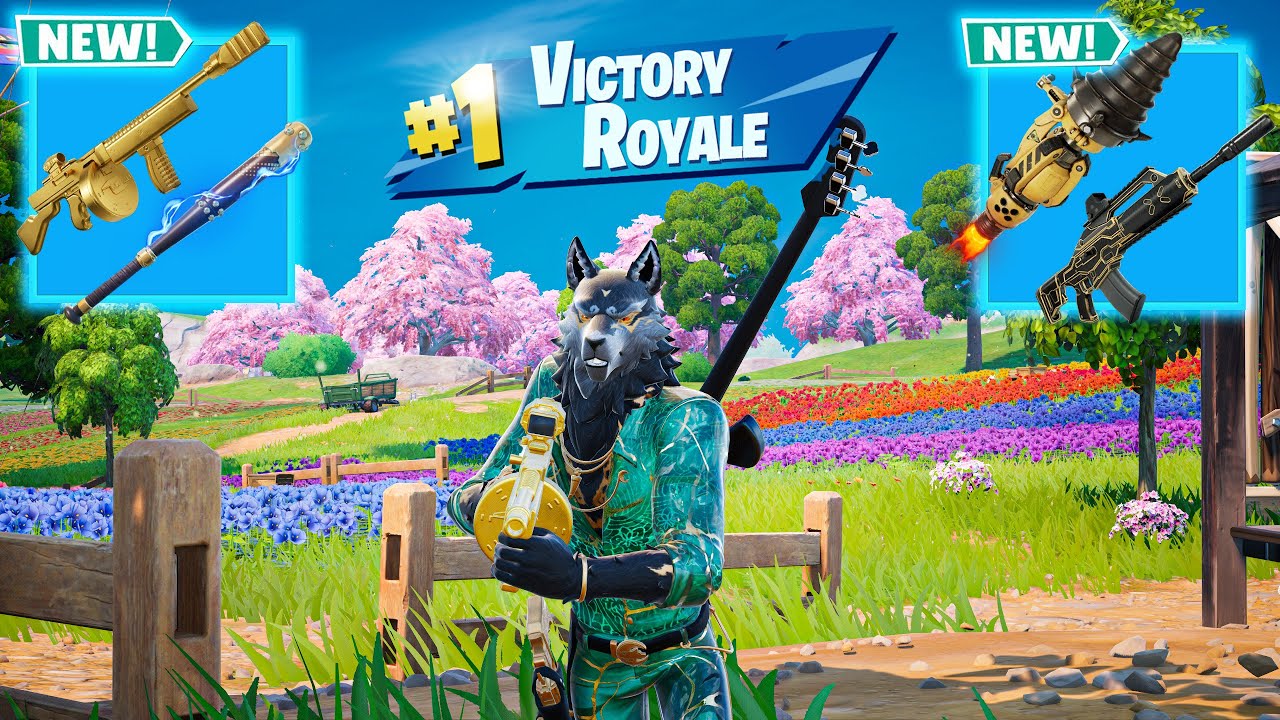 MARBLED GREEN FLETCHER KANE- Fortnite Chapter 6 Season 2 Gameplay (All Exotic & Mythic weapon )