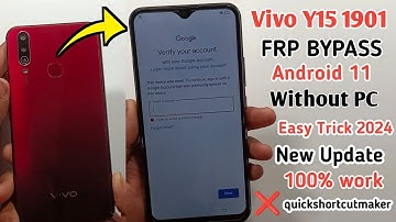vivo Y15 Frp bypass Android 11 new method without pc | Google Account Unlock Vivo Y15 (1901) 2024