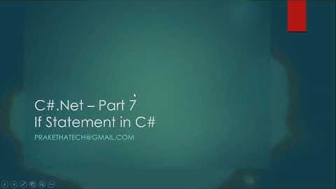 C#.net Part 7 - If Statement in Malayalam