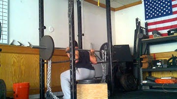 BernardosTraining.com- dynamic box squats with chains