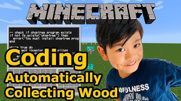 Minecraft Coding (4) Automatically Collecting Wood / AFK tree farm using Lua Programming 🌲🍃