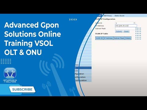 Advanced Gpon Solutions Online Training VSOL  OLT & ONU