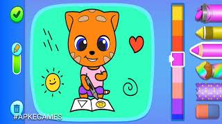 Talking Ginger coloring Gameplay Android ios screenshot 1