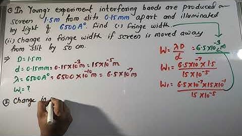 wave optics numericals 3.Problems on Interference , Fringe width ,Path difference.#stateboard #ncert