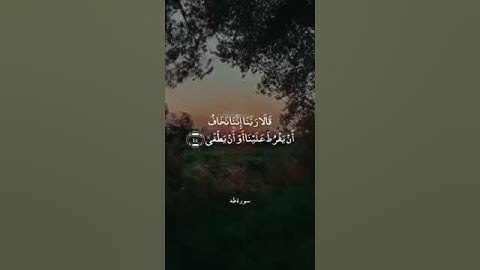 قالا ربنا إننا نخاف أن يفرط علينا أو أن يطغى = سورة طه = #علي_جابر #quran
