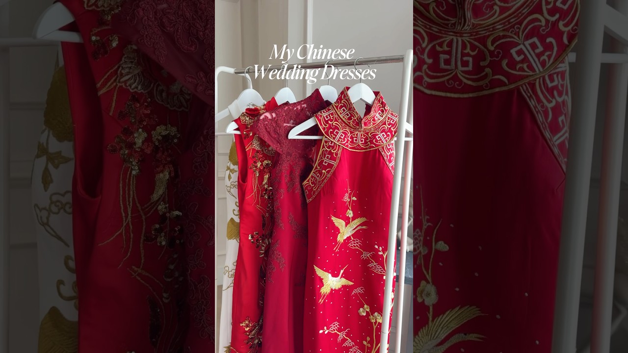 Trying my Chinese Wedding Dresses for the first time 