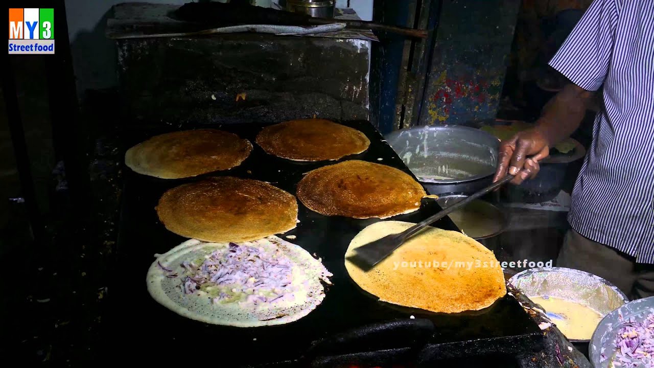 AMAZING STYLE OF COOKING | ONION DOSA | 4K VIDEO | 4K ULTRA HD VIDEO street food | STREET FOOD