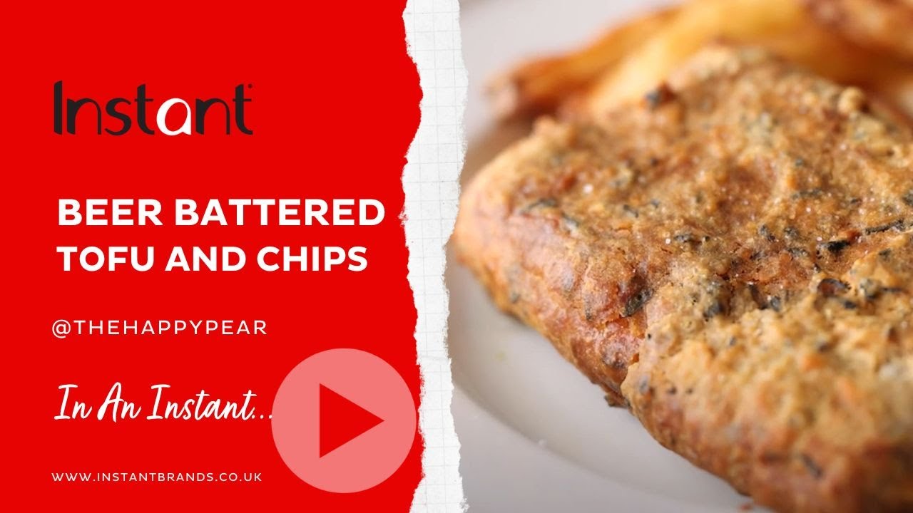 Beer battered tofu and chips Recipe in an Instant with thehappypear YouTube