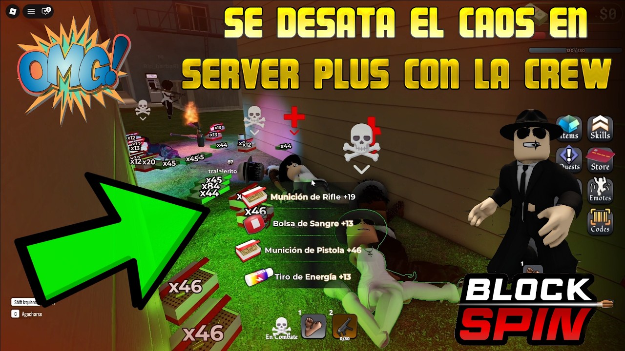 BLOCK SPIN🤯 DESATAMOS EL CAOS CON LA CREW 🔥muchas crew vs nosotros 👀