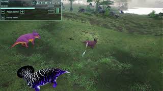 Troodon Fighting a Diablo