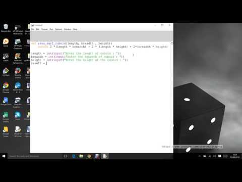 Python Programming   Surface area of cuboid