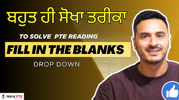 NO STRESS -FOR READING DROP DOWN FILL IN THE BLANKS || PTE BY NIKHIL || #nikhilpte