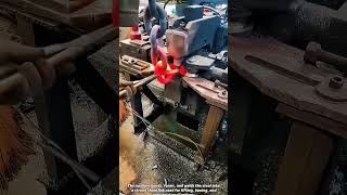 Red-Hot Steel Chain Link Forging Machine in Action! #Forging #Factory #Metalwork