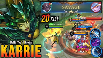 AUTO SAVAGE!! Attack Speed & CRIT Build Karrie Gold Lane Monster - Build Top 1 Global Karrie ~ MLBB