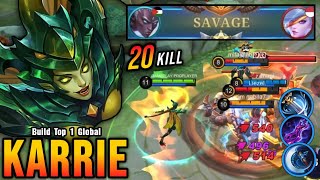 AUTO SAVAGE!! Attack Speed & CRIT Build Karrie Gold Lane Monster - Build Top 1 Global Karrie ~ MLBB