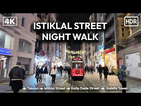 İstanbul Turkey 2026 | İstiklal Street Night Walk 4K