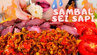PEDESNYA BIKIN KERINGET KOTOS2🥵! ASMR SAMBAL SEI SAPI SUPER LEJAT! | ASMR INDONESIA