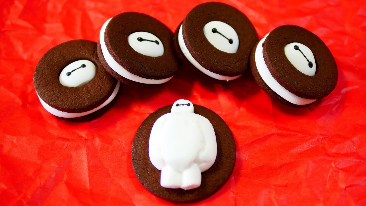 Big Hero 6 Baymax Marshmallow Cookie Recipe ベイマックス マシュマロ ココア クッキー Youtube