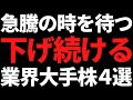 誰か助けて!業界屈指の有名大手なのに株価下落が止まらない銘柄4選