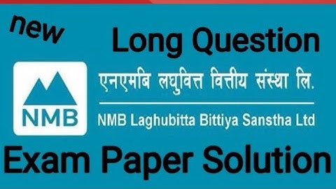 Exam Paper Solution|NMB Laghubitta Bittiya Sanstha Limited Exam2082