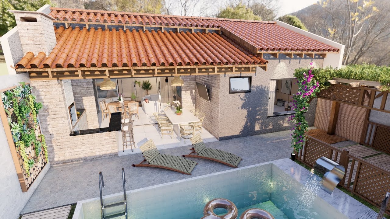 CASA PEQUENA ACONCHEGANTE || PROJETO MODERNO E BARATO !!